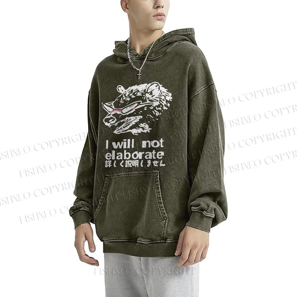 Japanese Opossum Will Not Elaborate hoodies