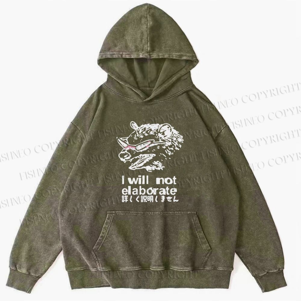 Japanese Opossum Will Not Elaborate hoodies