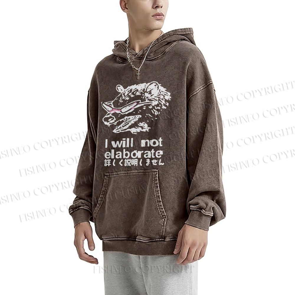 Japanese Opossum Will Not Elaborate hoodies