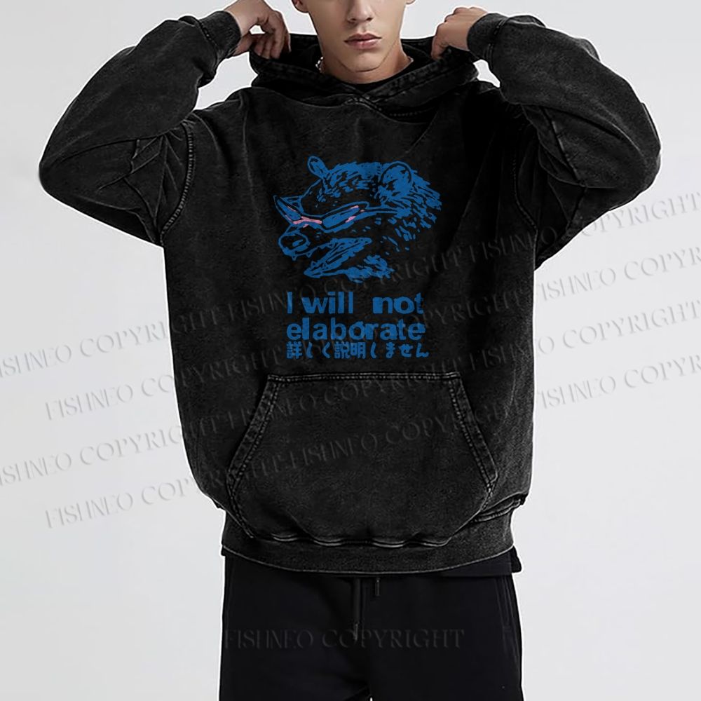 Japanese Opossum Will Not Elaborate hoodies