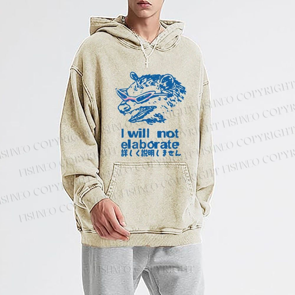 Japanese Opossum Will Not Elaborate hoodies