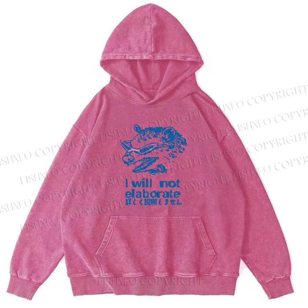 Japanese Opossum Will Not Elaborate hoodies