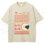 Unisex Japanese Breakfast Graffiti Printed Washed Tee