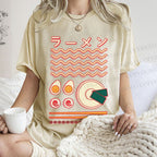 Unisex Japanese Breakfast Graffiti Printed Washed Tee