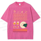 Unisex Japanese Breakfast Graffiti Printed Washed Tee