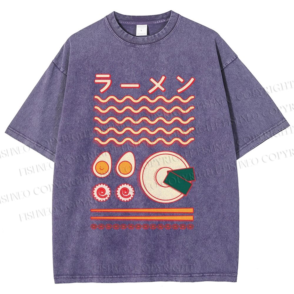 Unisex Japanese Breakfast Graffiti Printed Washed Tee