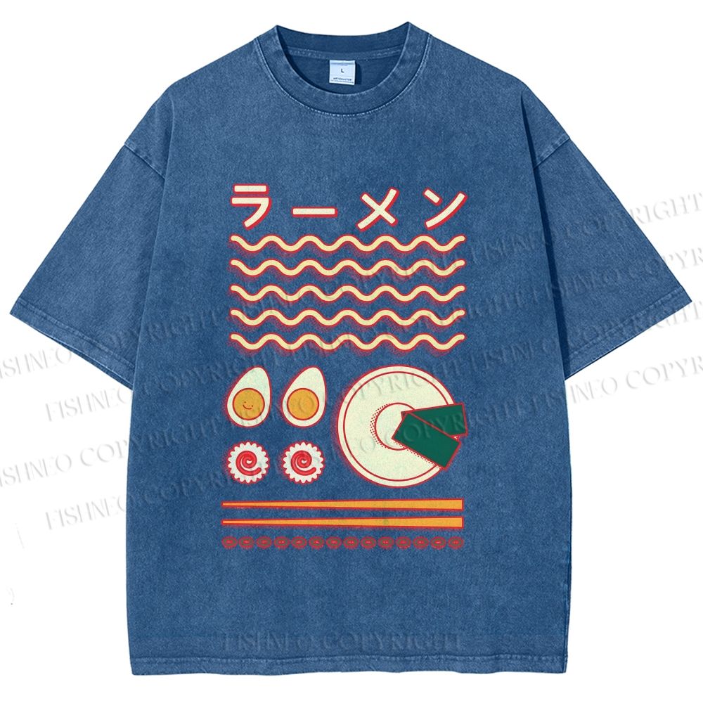 Unisex Japanese Breakfast Graffiti Printed Washed Tee