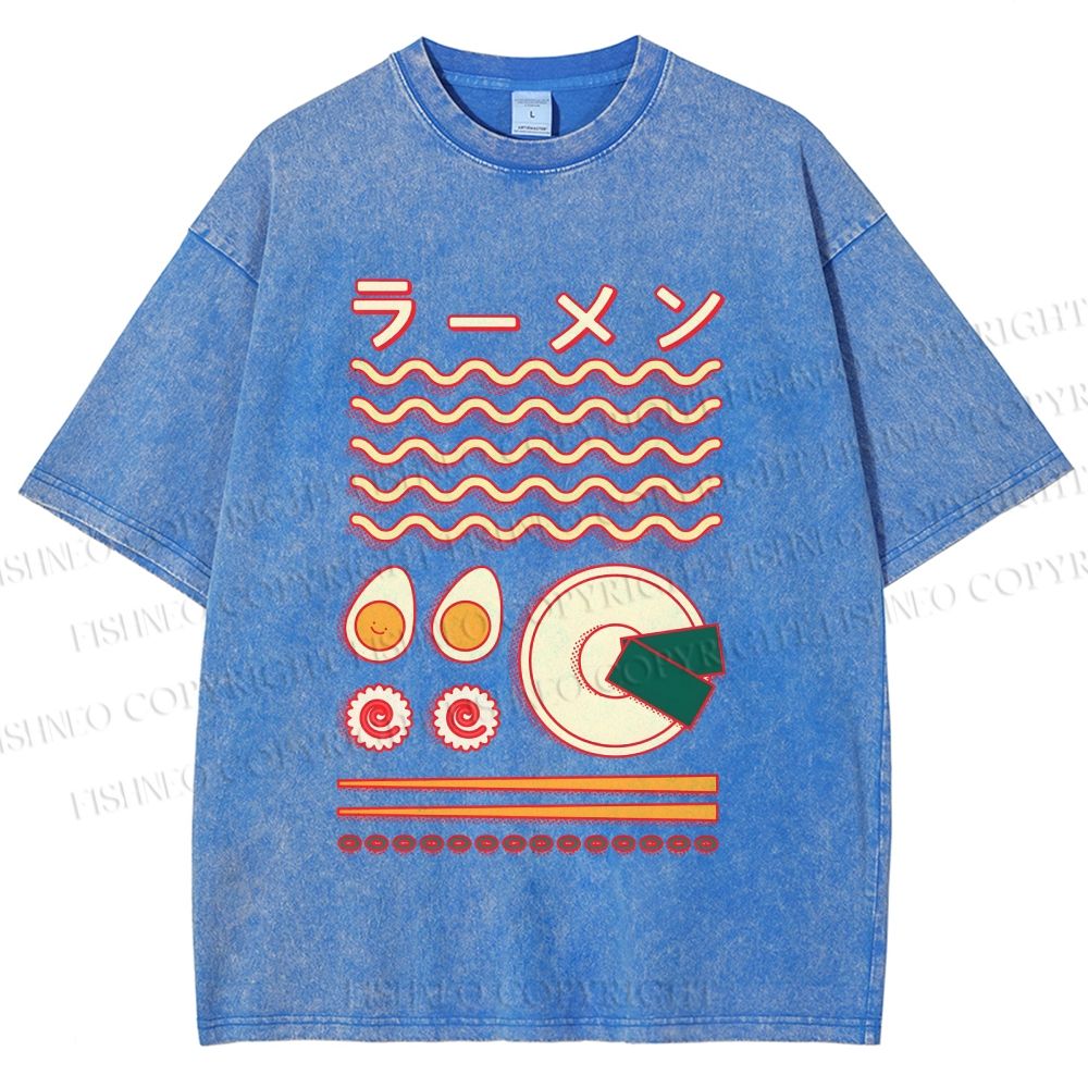Unisex Japanese Breakfast Graffiti Printed Washed Tee