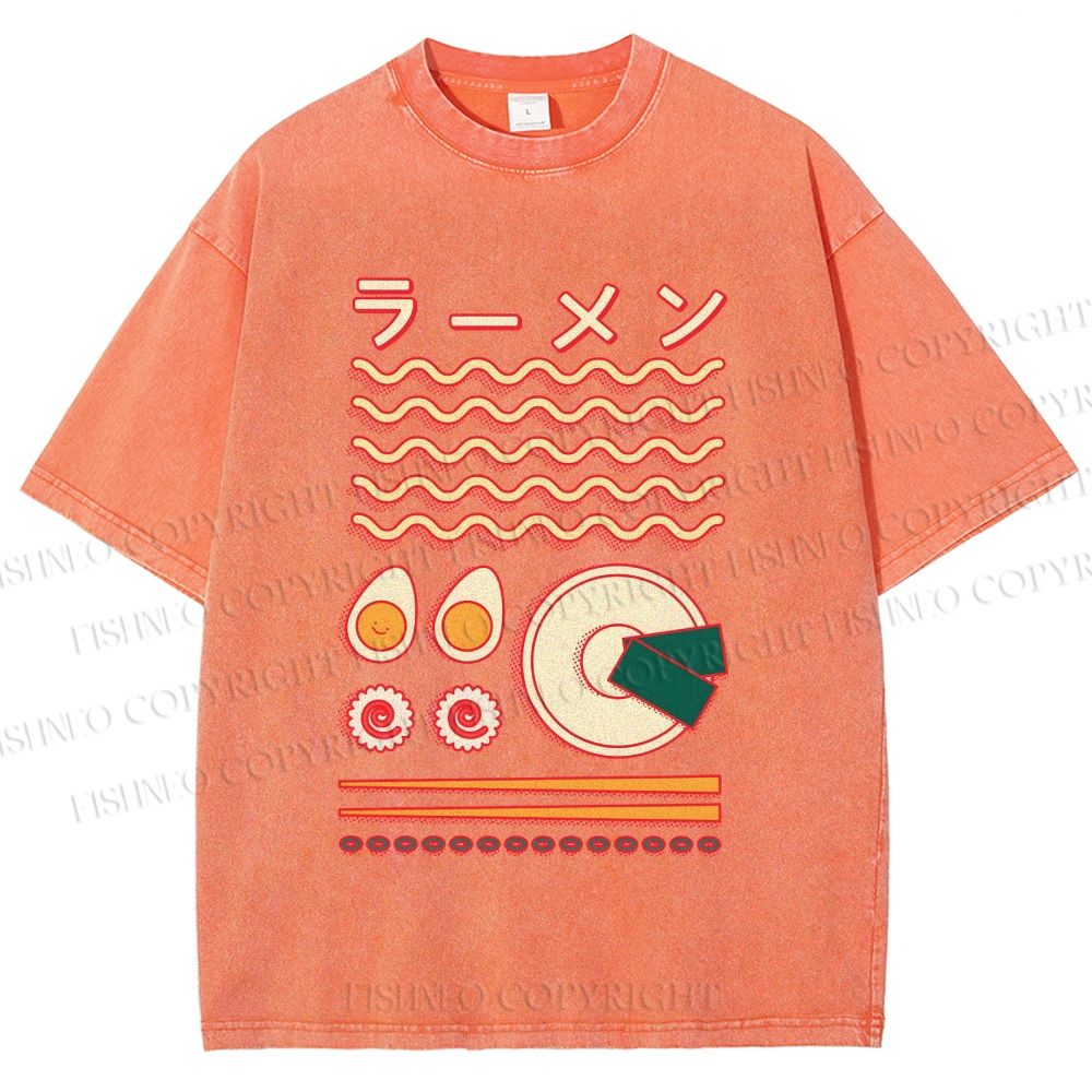 Unisex Japanese Breakfast Graffiti Printed Washed Tee