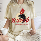 Unisex Yokohama Japan Printed Washed Tee