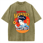 Geisha Fish Sushi Vintage Washed T-shirt