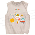 Unisex Kwoni Printed Washed Tank Top