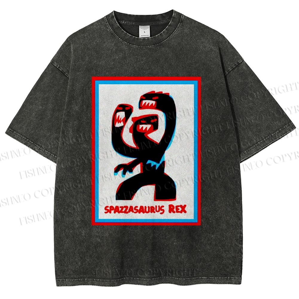 Unisex Monster Printed Washed Tee