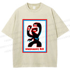 Unisex Monster Printed Washed Tee