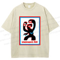 Unisex Monster Printed Washed Tee