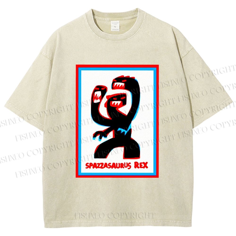 Unisex Monster Printed Washed Tee