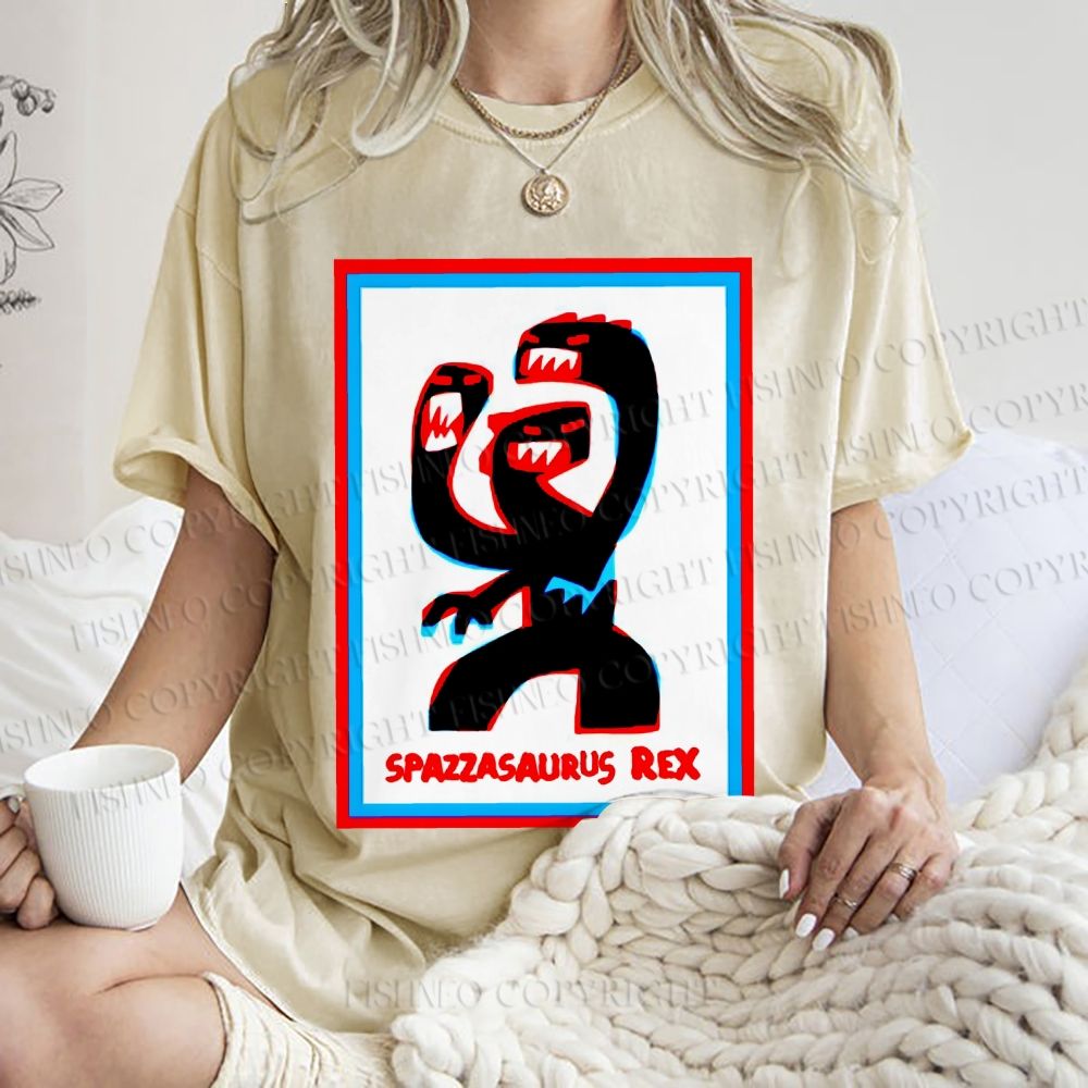Unisex Monster Printed Washed Tee