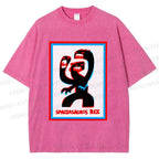 Unisex Monster Printed Washed Tee