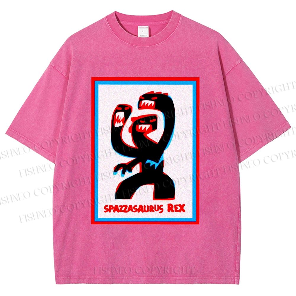 Unisex Monster Printed Washed Tee