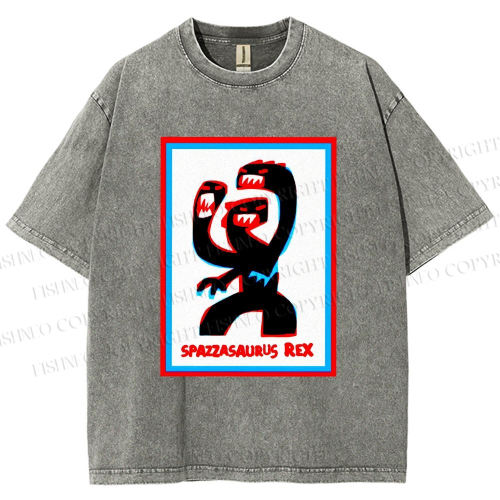 Unisex Monster Printed Washed Tee