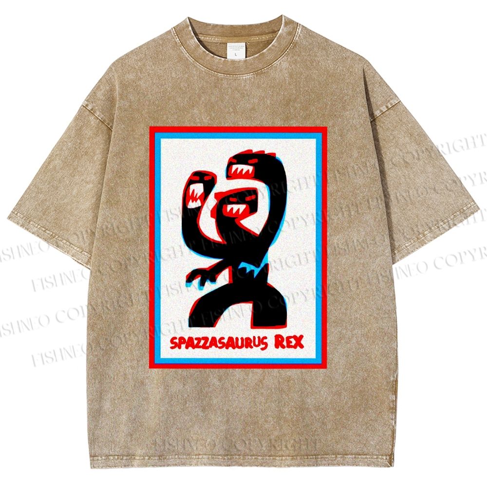 Unisex Monster Printed Washed Tee