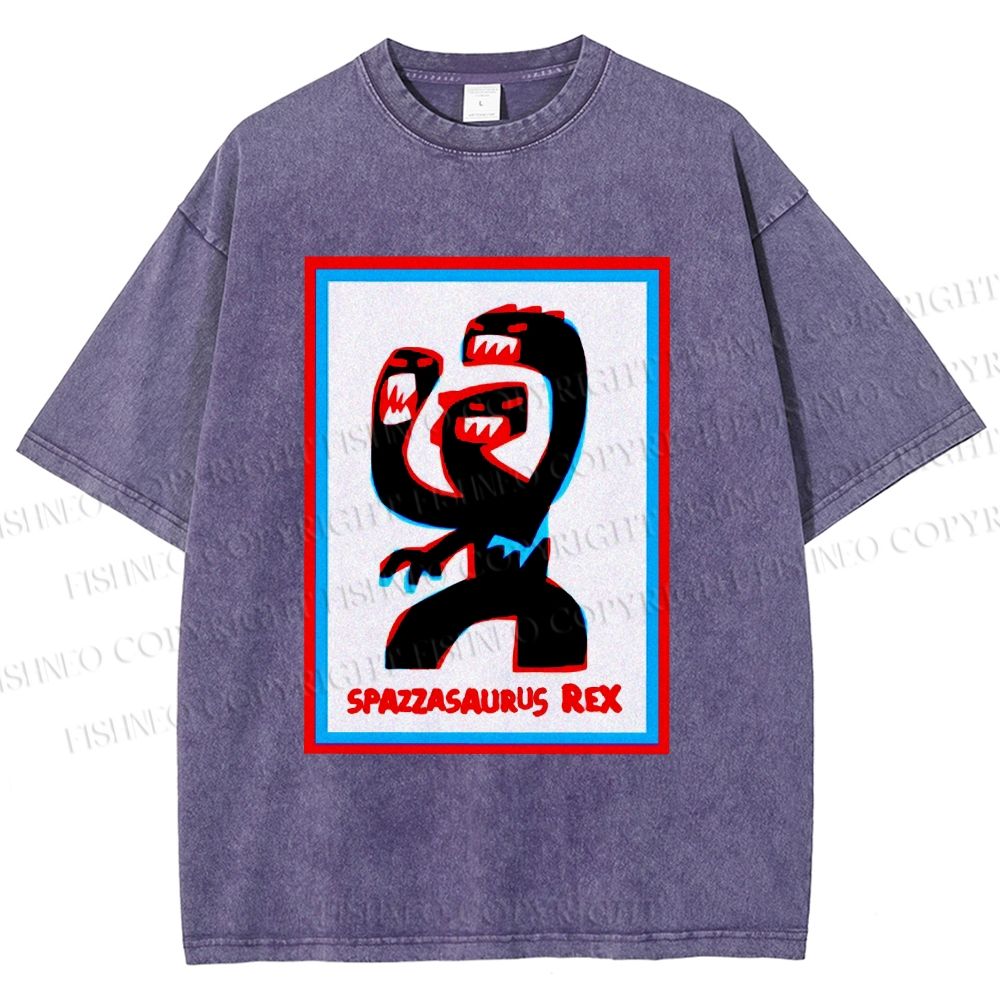 Unisex Monster Printed Washed Tee