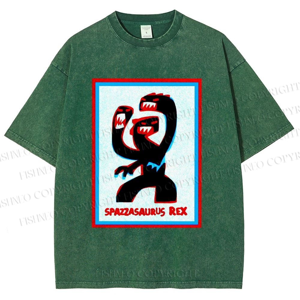Unisex Monster Printed Washed Tee