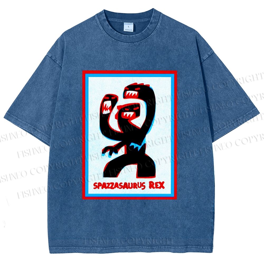 Unisex Monster Printed Washed Tee