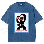 Unisex Monster Printed Washed Tee