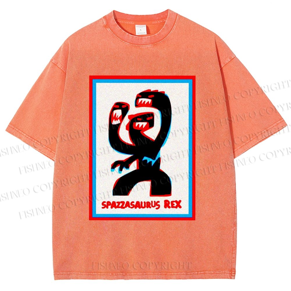 Unisex Monster Printed Washed Tee