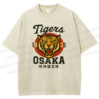 Unisex Tiger Osaka Printed Washed Tee