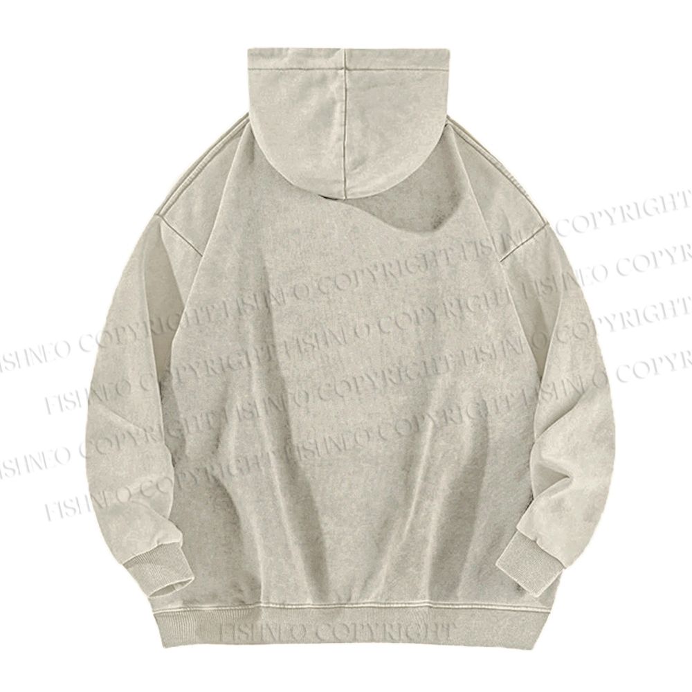 Unisex Geometric Eyes Casual Washed Hoodies