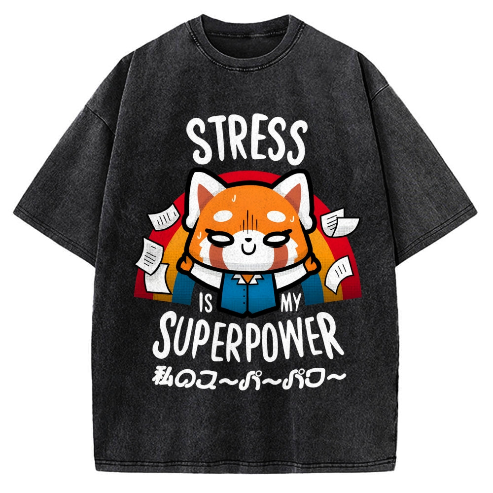 Stress is My Superpower Vintage Washed T-shirt