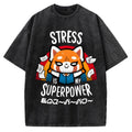 Stress is My Superpower Vintage Washed T-shirt