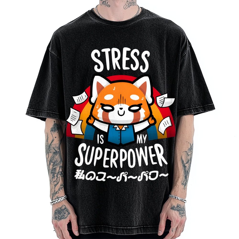 Stress is My Superpower Vintage Washed T-shirt