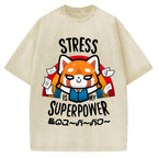Stress is My Superpower Vintage Washed T-shirt