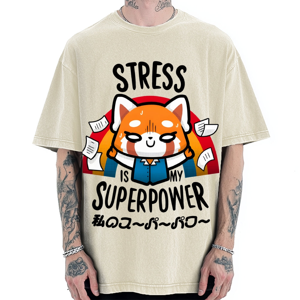 Stress is My Superpower Vintage Washed T-shirt