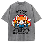 Stress is My Superpower Vintage Washed T-shirt