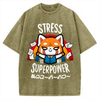 Stress is My Superpower Vintage Washed T-shirt