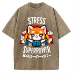 Stress is My Superpower Vintage Washed T-shirt