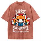 Stress is My Superpower Vintage Washed T-shirt