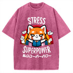 Stress is My Superpower Vintage Washed T-shirt