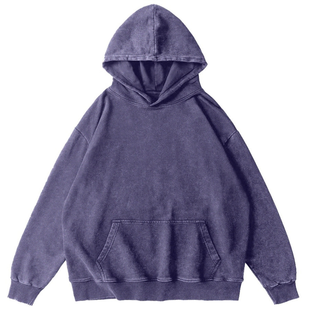 Cat Vintage Washed Cotton Back Art Hoodie