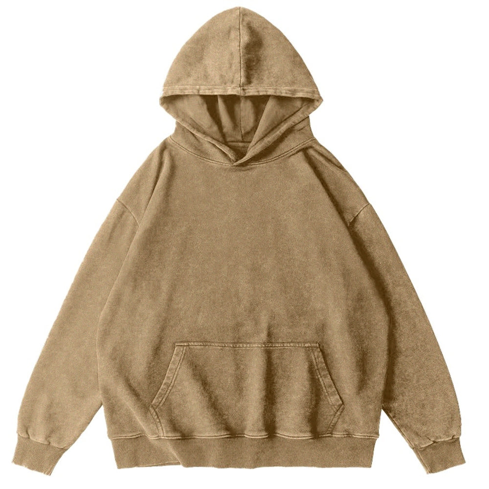 Cat Vintage Washed Cotton Back Art Hoodie
