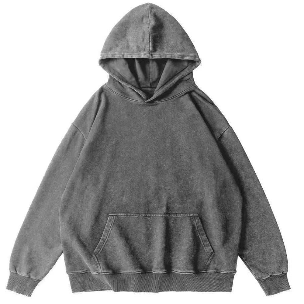 Cat Vintage Washed Cotton Back Art Hoodie