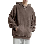 Cat Vintage Washed Cotton Back Art Hoodie