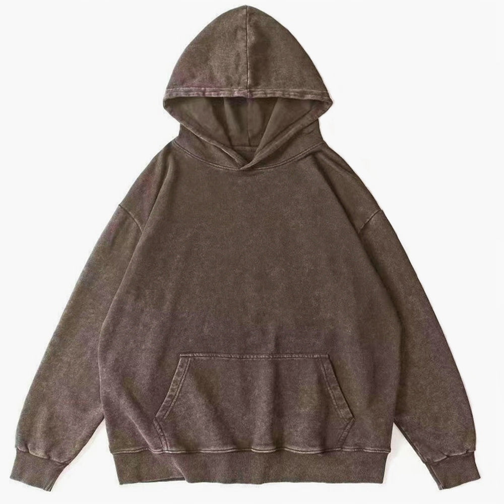 Cat Vintage Washed Cotton Back Art Hoodie