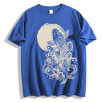 Carp Jump Sunrise Japanese Art Vintage T Shirt