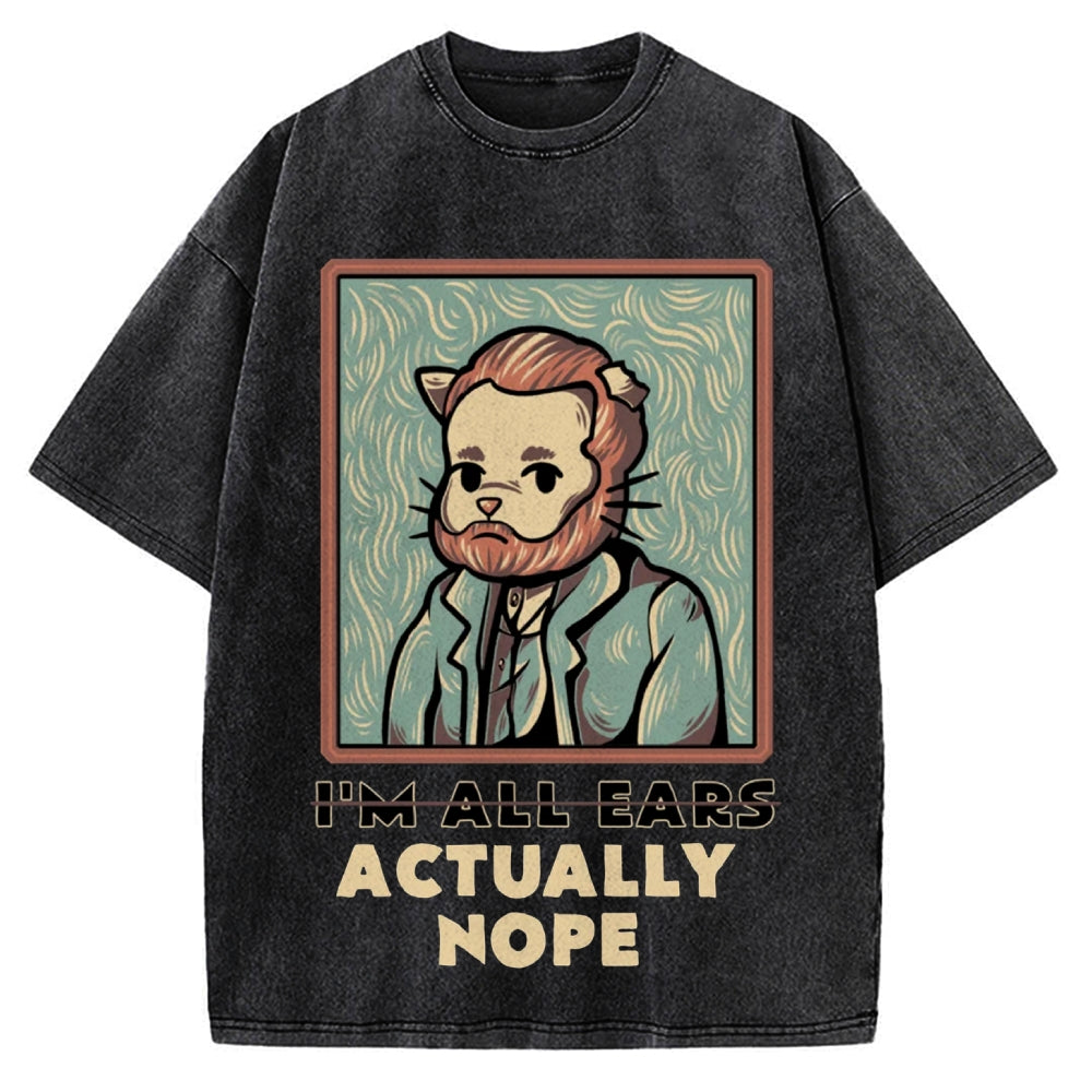 I'm All Ears Funny Vintage Washed T-shirt