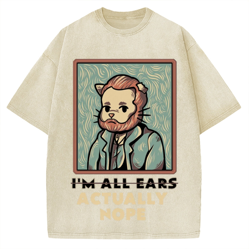 I'm All Ears Funny Vintage Washed T-shirt